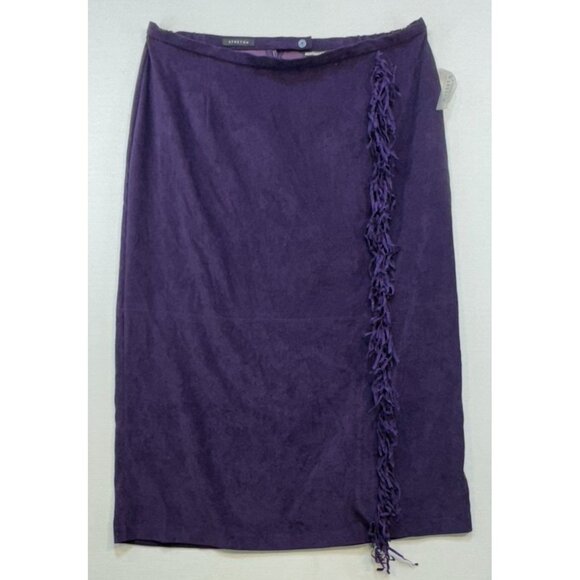 Norton McNaughton Womans Stretch Skirt 18W Purple Fringe Detail - Picture 1 of 9